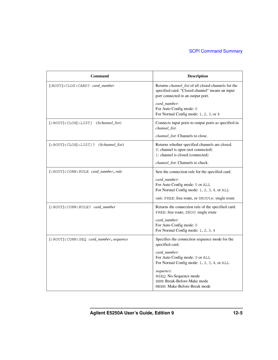 Agilent Technologies manual Agilent E5250A User’s Guide, Edition 12-5 