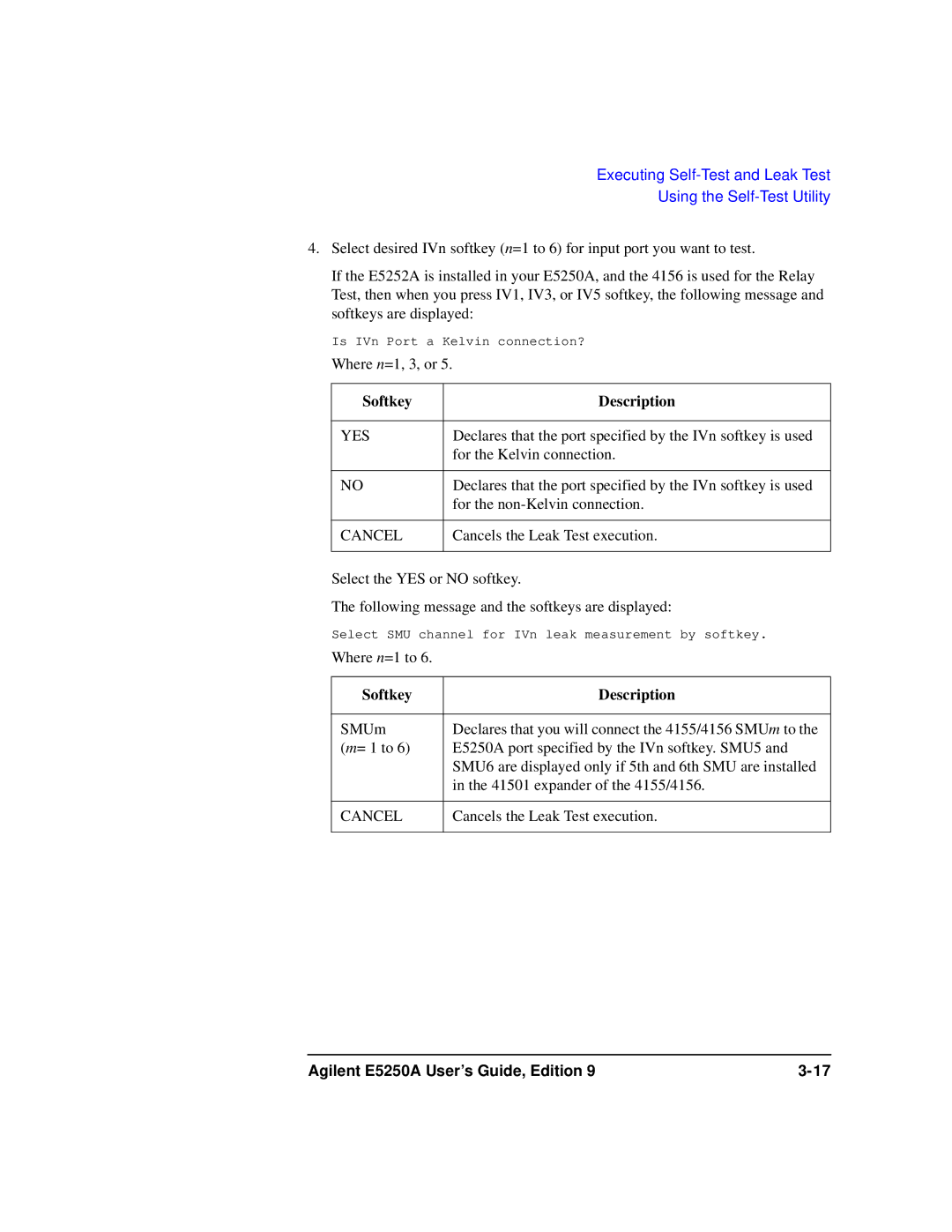 Agilent Technologies Agilent E5250A manual Yes 