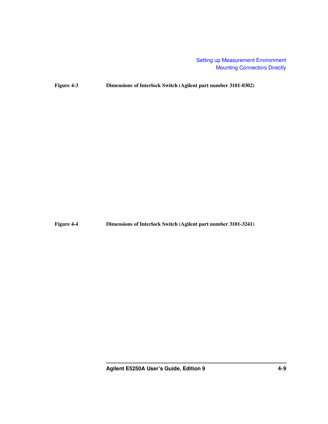 Agilent Technologies Agilent E5250A manual Dimensions of Interlock Switch Agilent part number 