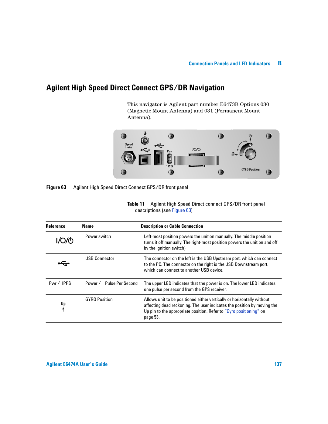 Agilent Technologies Agilent E6474A manual Agilent High Speed Direct Connect GPS/DR Navigation 