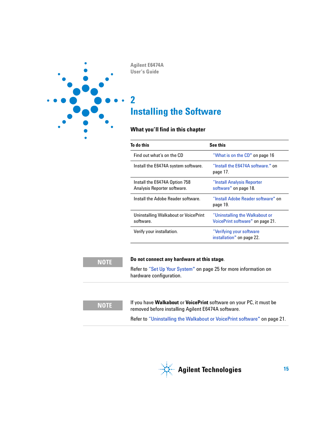 Agilent Technologies Agilent E6474A manual What you’ll find in this chapter, To do this See this 