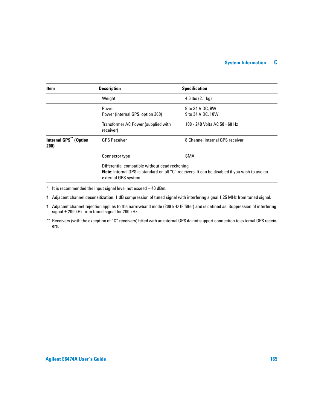 Agilent Technologies manual Agilent E6474A User’s Guide 165 