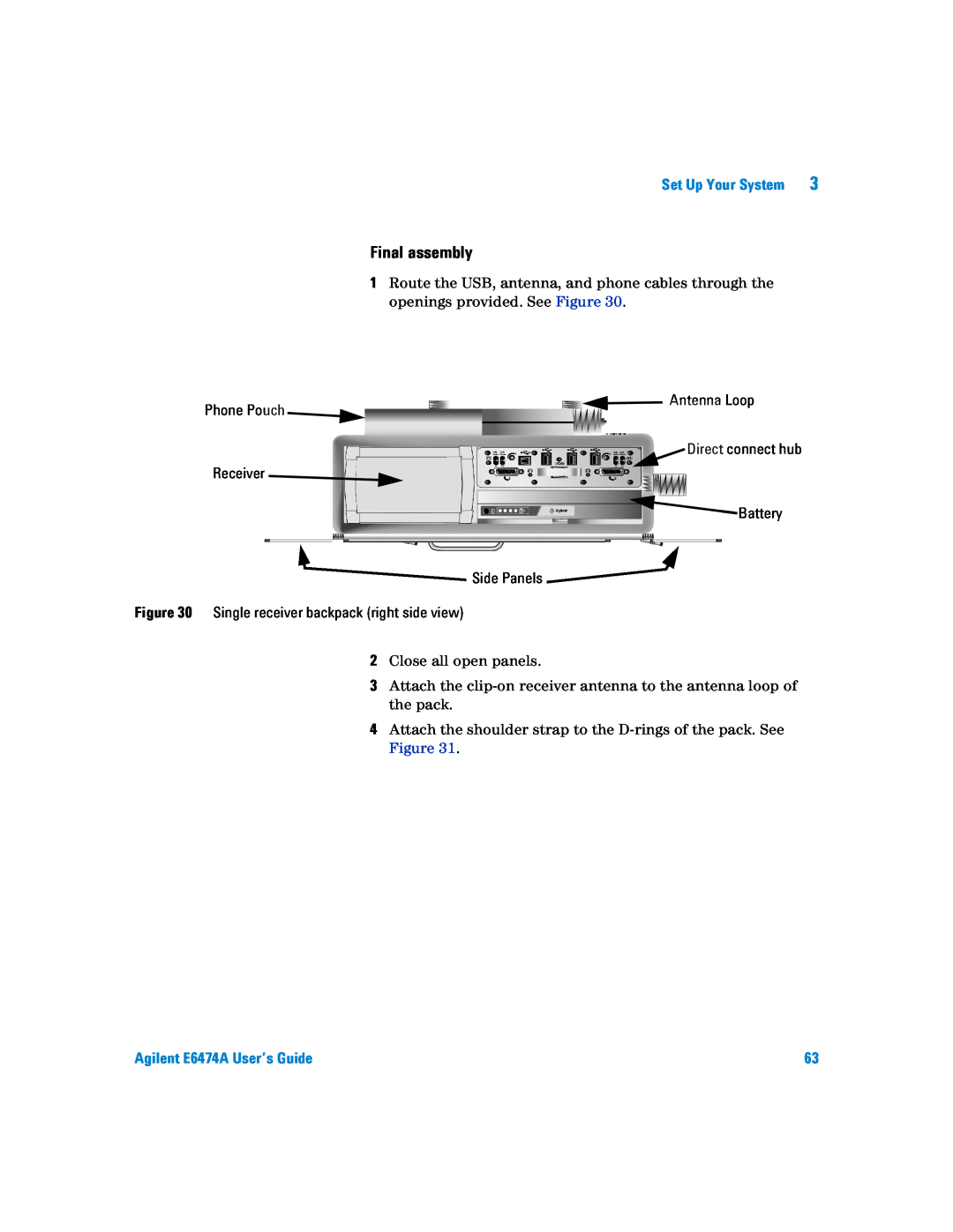 Agilent Technologies manual Final assembly, Set Up Your System, Agilent E6474A User’s Guide 