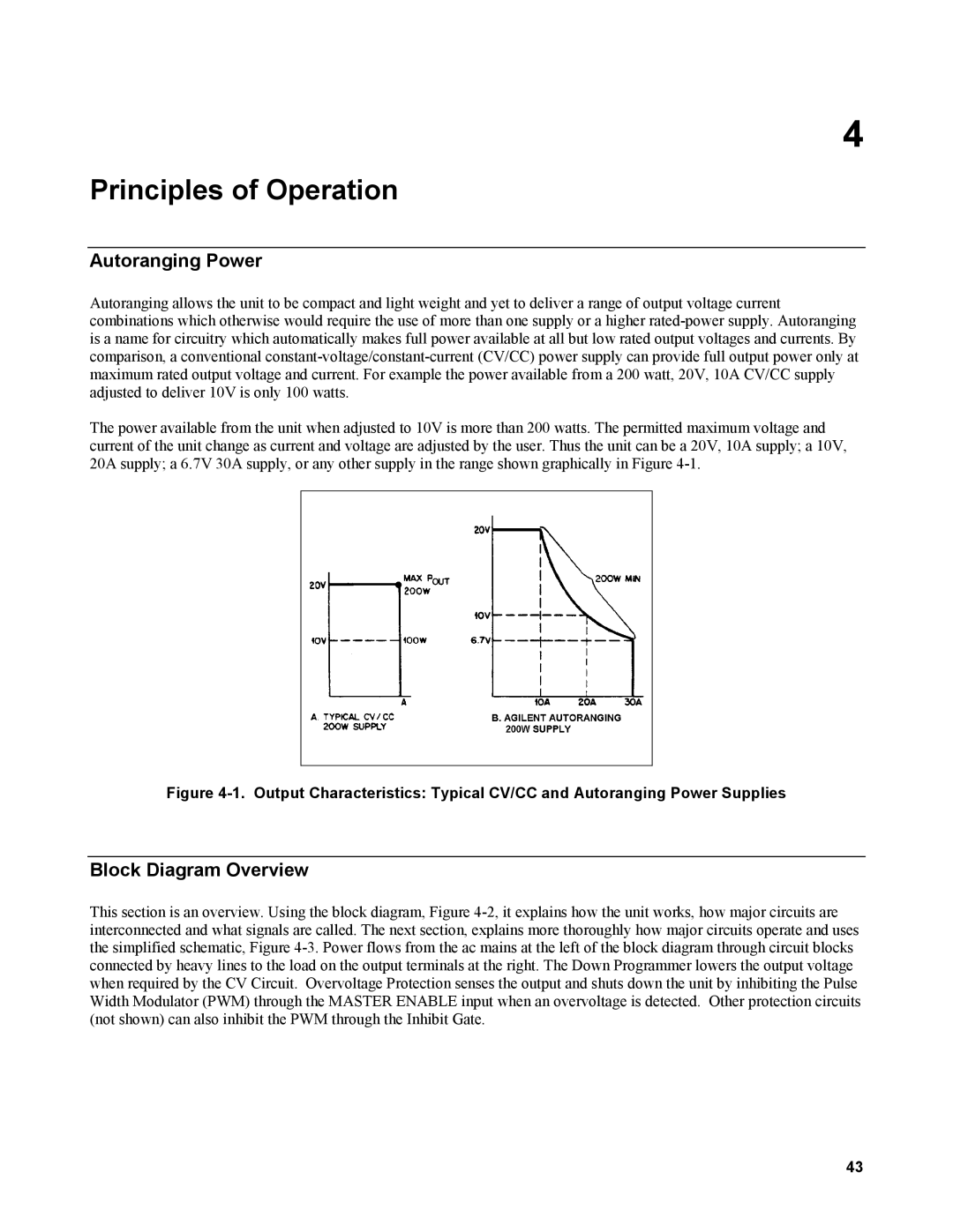 Agilent Technologies AGILENT MODELS 6023A and 6028A service manual Autoranging Power, Block Diagram Overview 