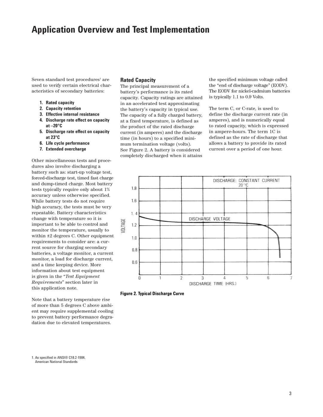 Agilent Technologies AN 372-2 manual Application Overview and Test Implementation, Rated Capacity 