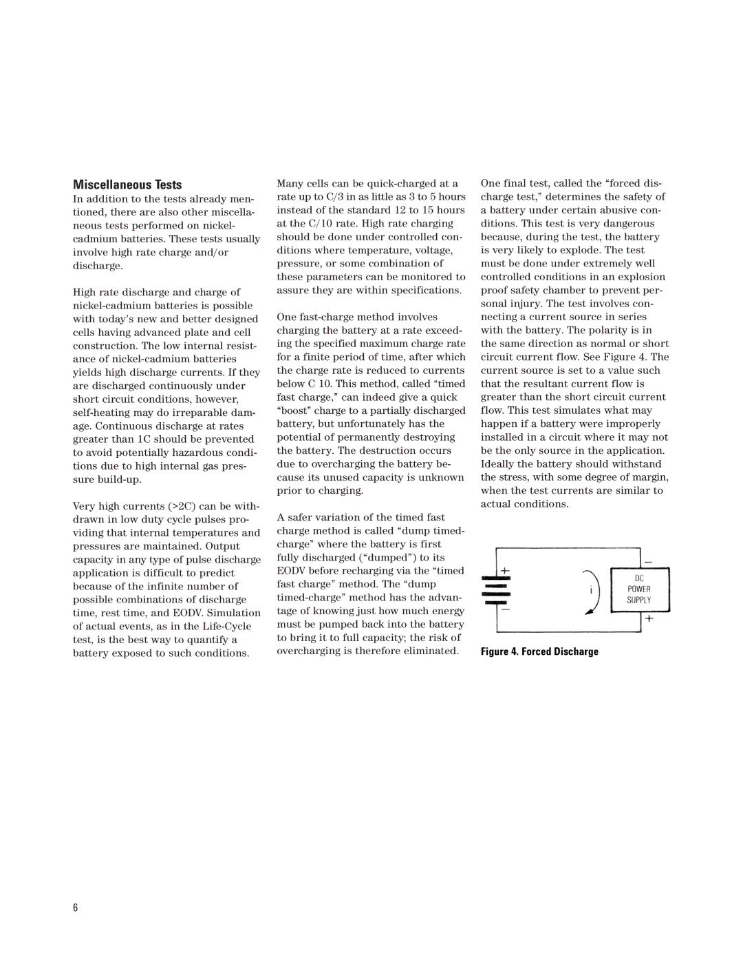 Agilent Technologies AN 372-2 manual Miscellaneous Tests, Forced Discharge 