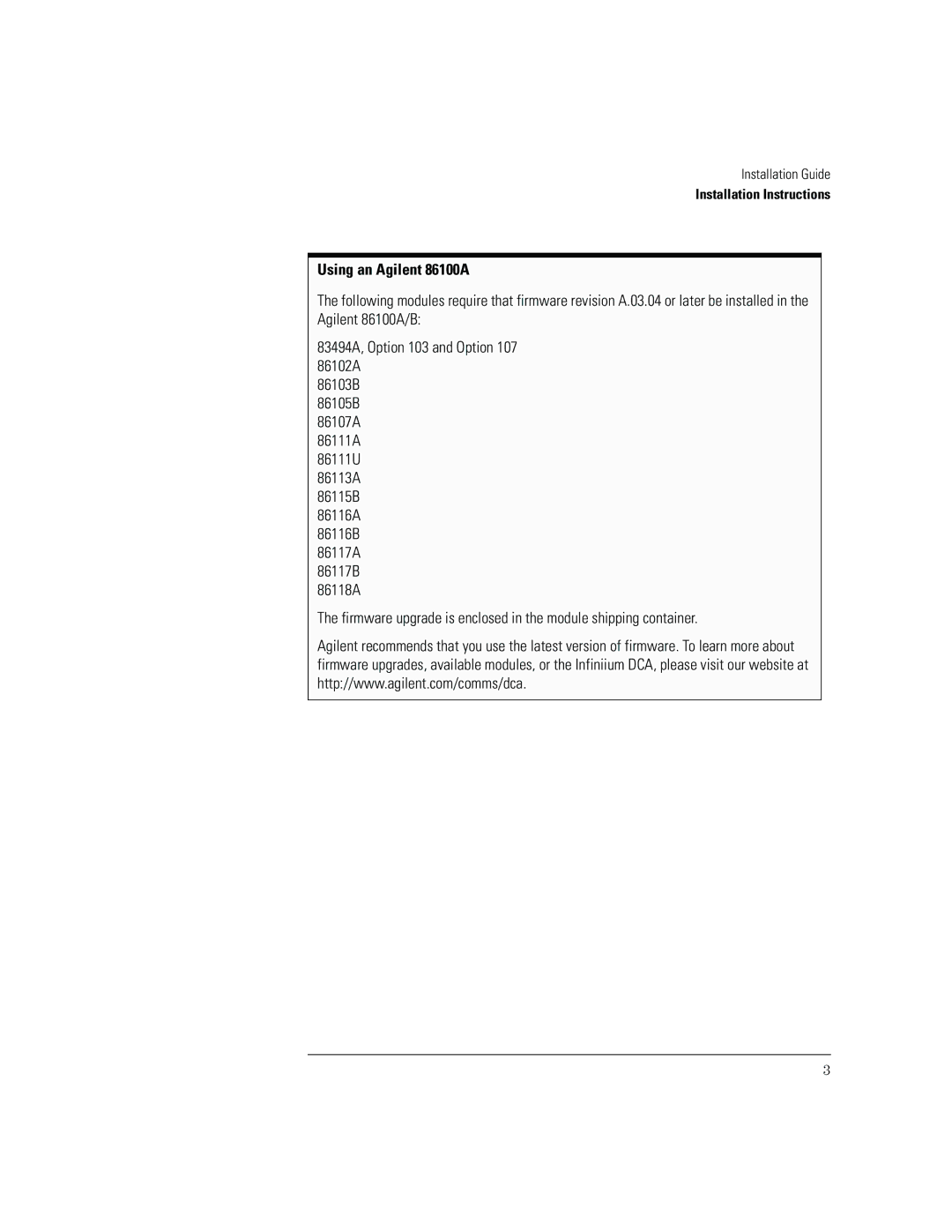 Agilent Technologies B manual Using an Agilent 86100A 