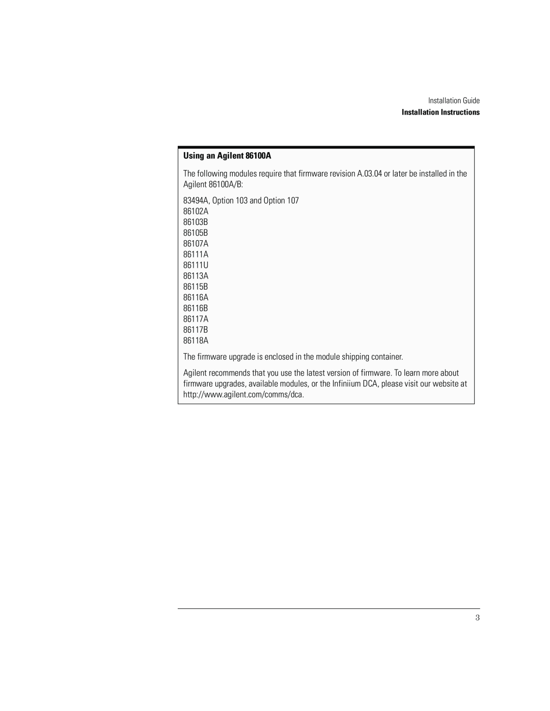 Agilent Technologies B manual Using an Agilent 86100A 