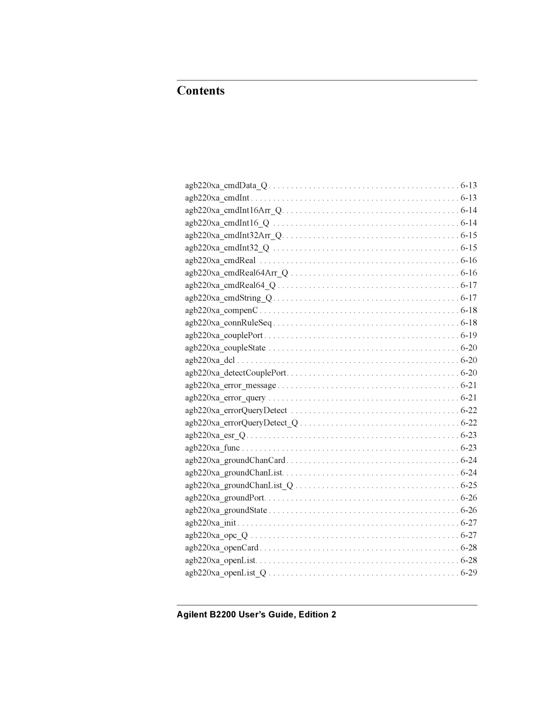 Agilent Technologies B2201A, B2200A manual Contents 