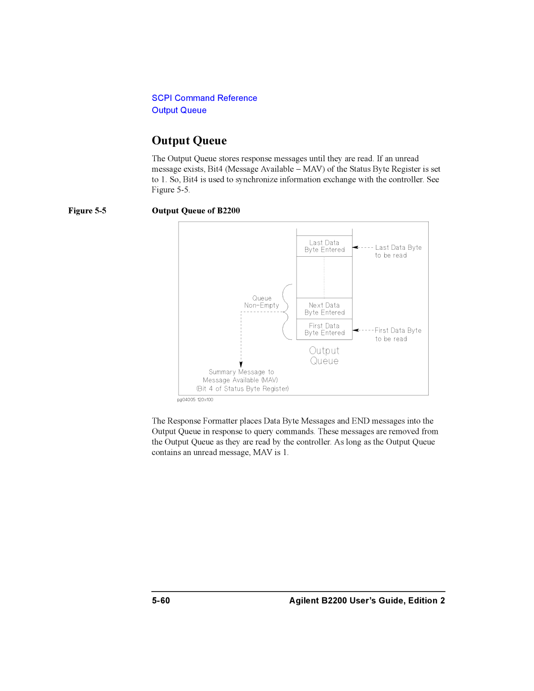 Agilent Technologies B2200A, B2201A manual Output Queue of B2200 