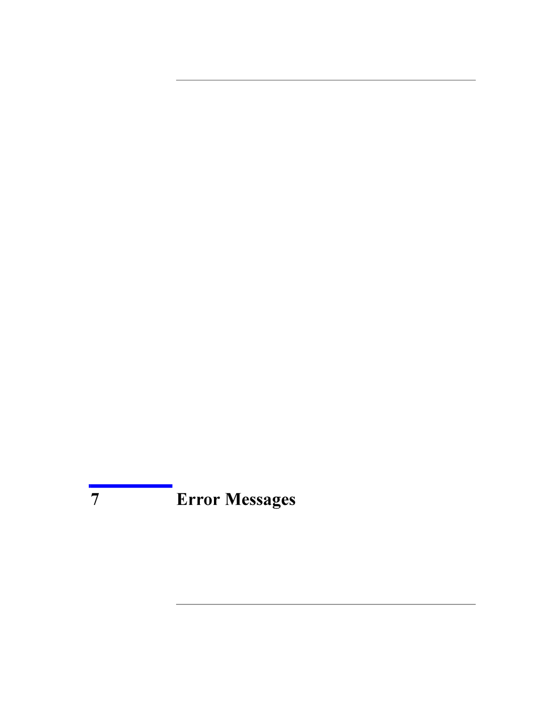 Agilent Technologies B2201A, B2200A manual Error Messages 