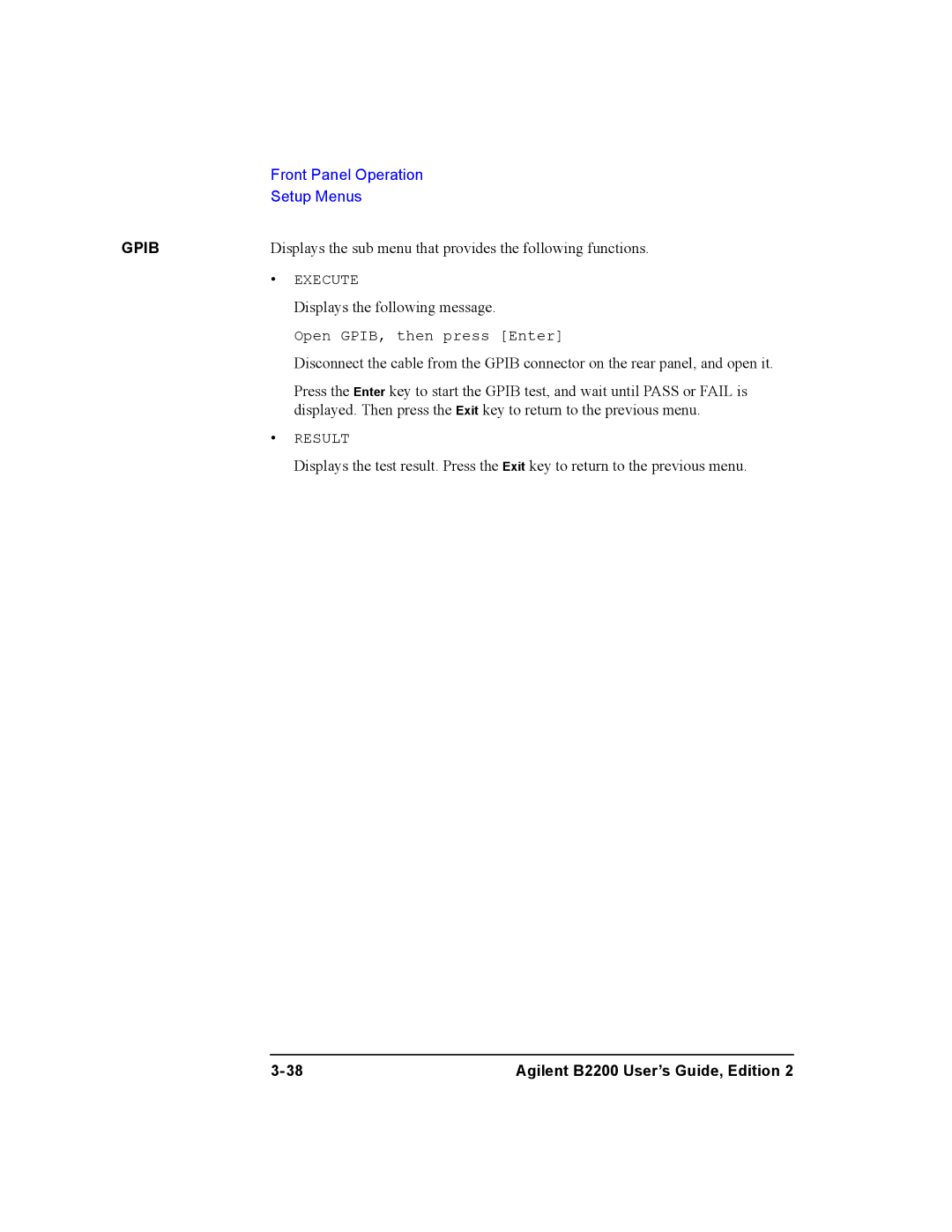 Agilent Technologies B2200A, B2201A manual Gpib 