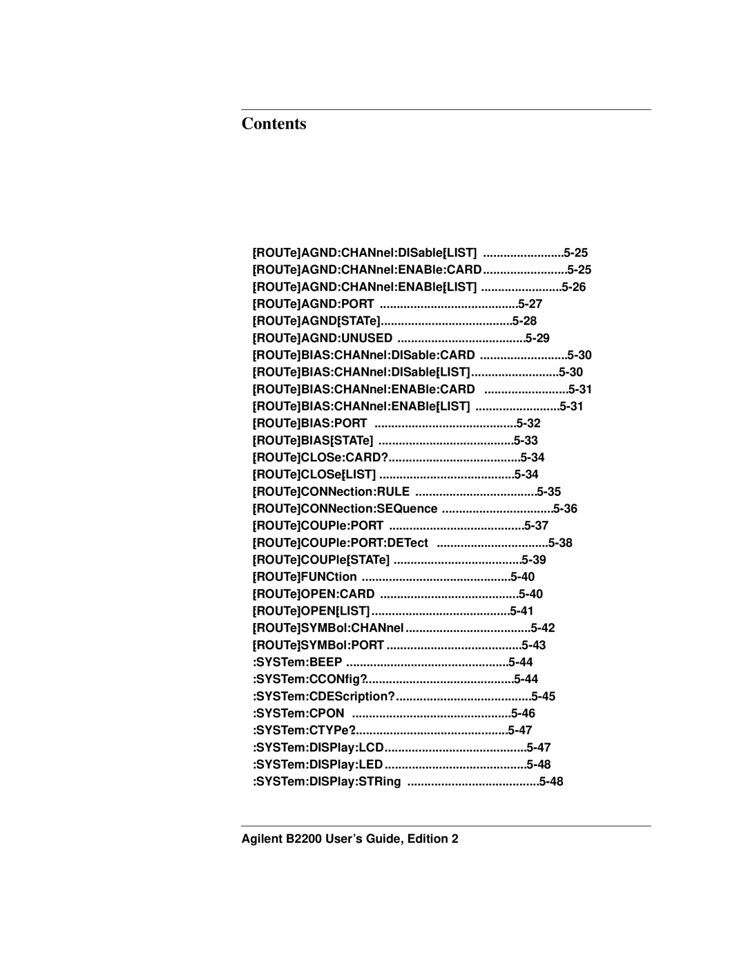 Agilent Technologies B2201A manual Contents 