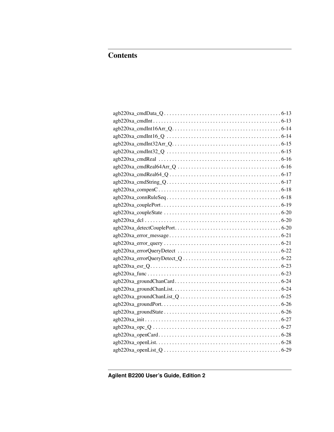 Agilent Technologies B2201A manual Contents 