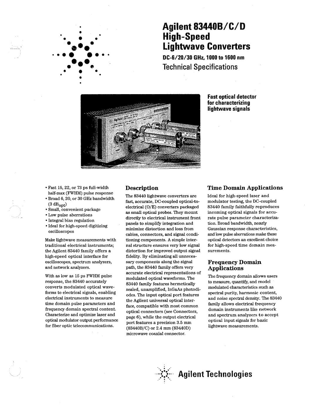 Agilent Technologies 83440b, D, c manual 