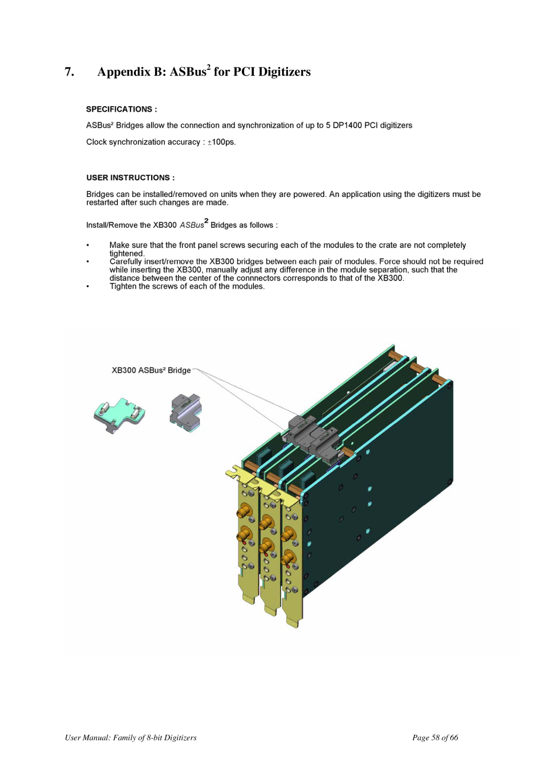 Agilent Technologies DC110, DP240, DP212, DP214, DP110, DP1400, DP111, DP210, DP235, DP211 Appendix B ASBus2 for PCI Digitizers 