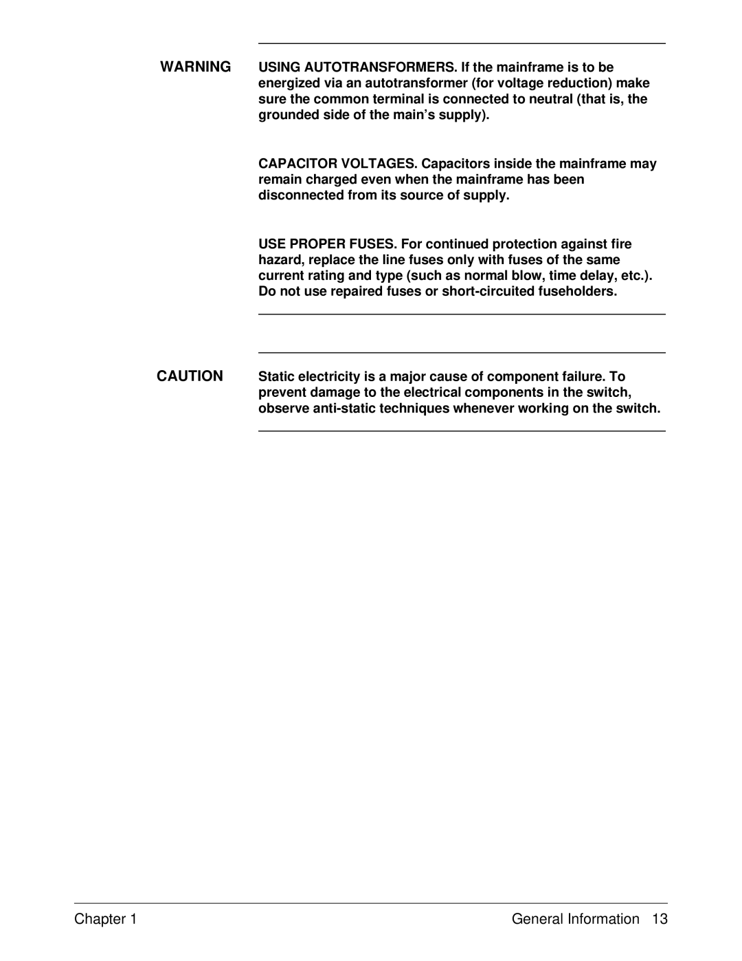 Agilent Technologies E1364A service manual Chapter General Information 