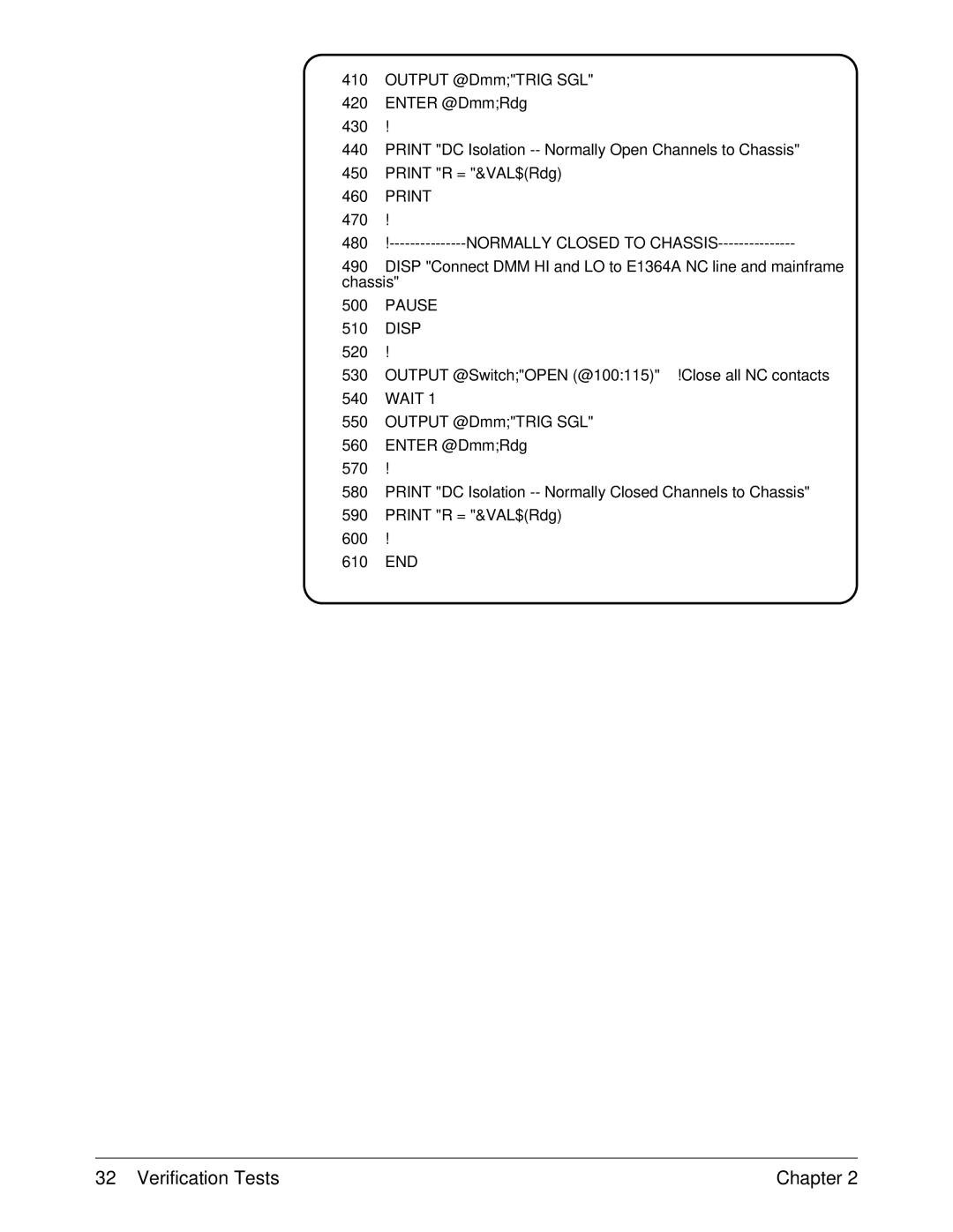 Agilent Technologies E1364A service manual Verification Tests Chapter 