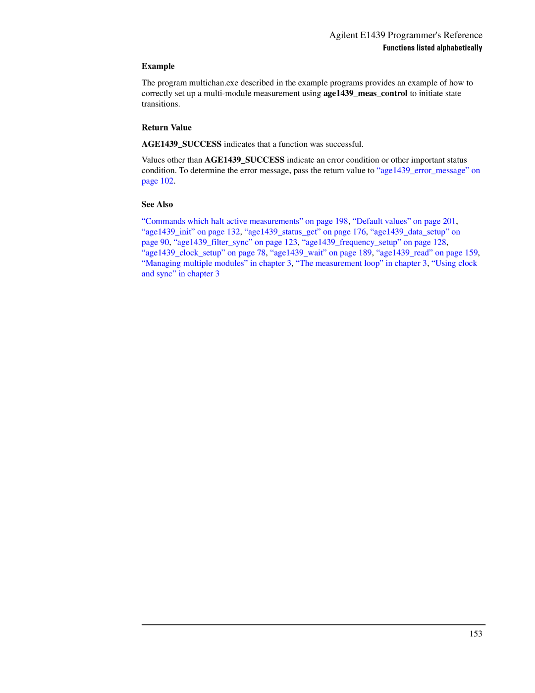 Agilent Technologies E1439 manual 153 