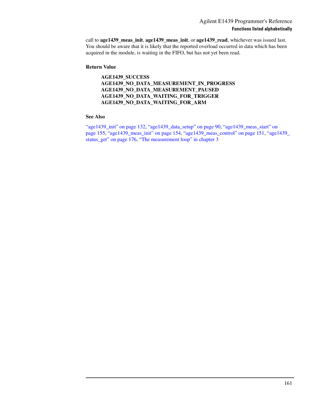 Agilent Technologies E1439 manual 161 