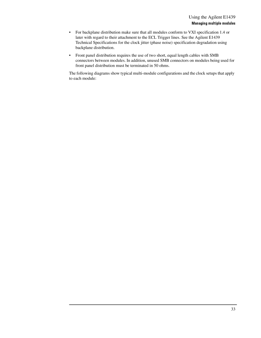 Agilent Technologies manual Using the Agilent E1439 