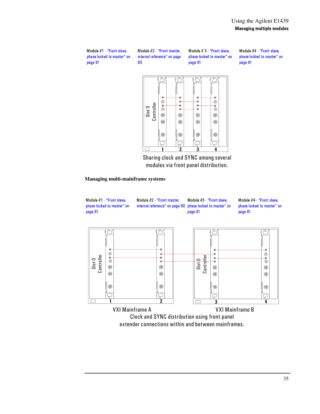 Agilent Technologies E1439 manual Slot0 Controller, Managing multi-mainframe systems 