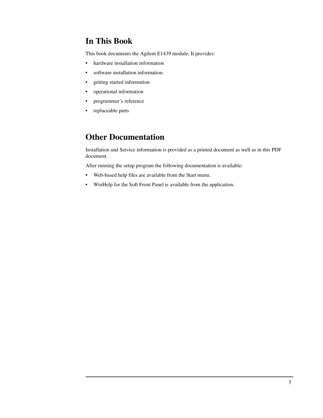 Agilent Technologies E1439 manual This Book, Other Documentation 