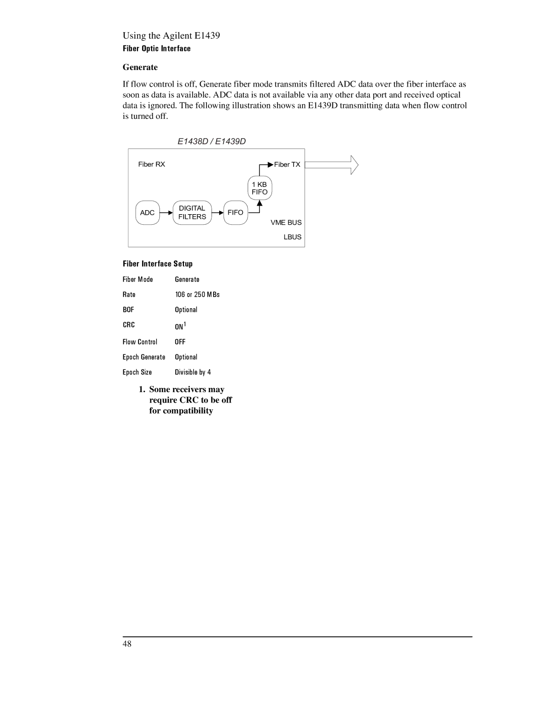 Agilent Technologies E1439 manual Generate 