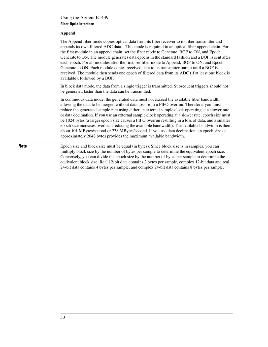 Agilent Technologies E1439 manual Append 