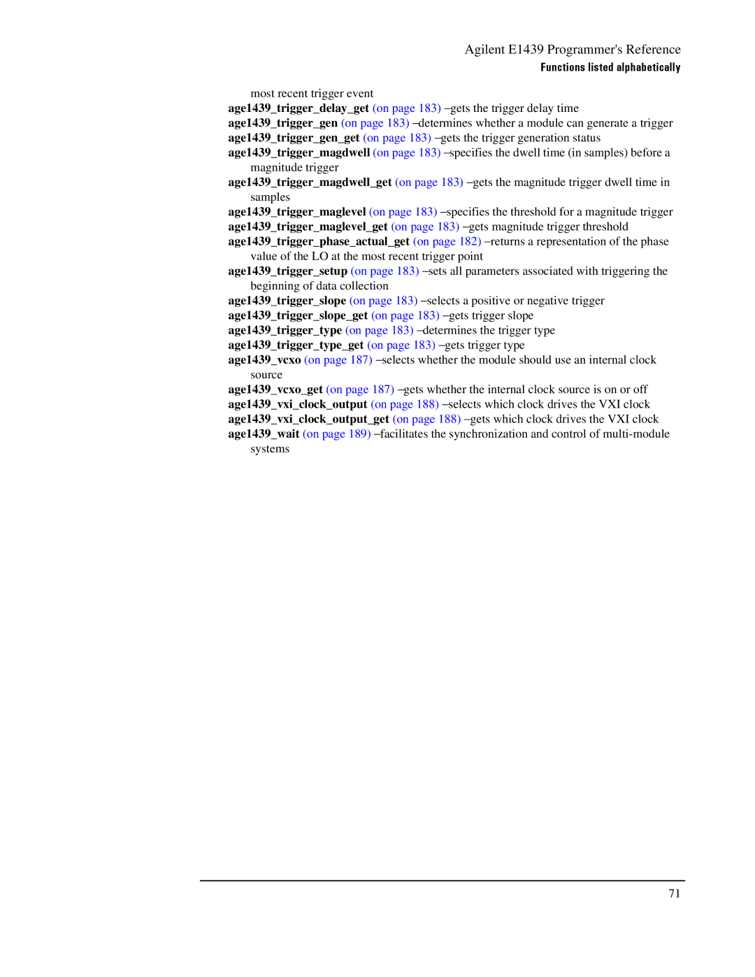 Agilent Technologies manual Agilent E1439 Programmers Reference 