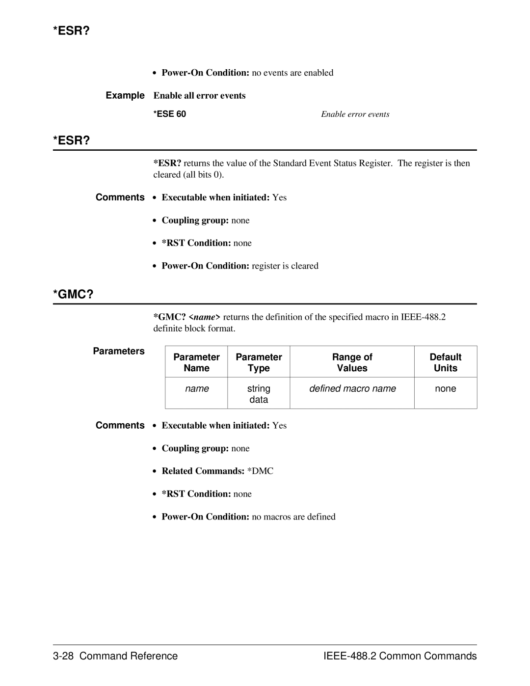 Agilent Technologies E1446A user manual Esr?, Data 