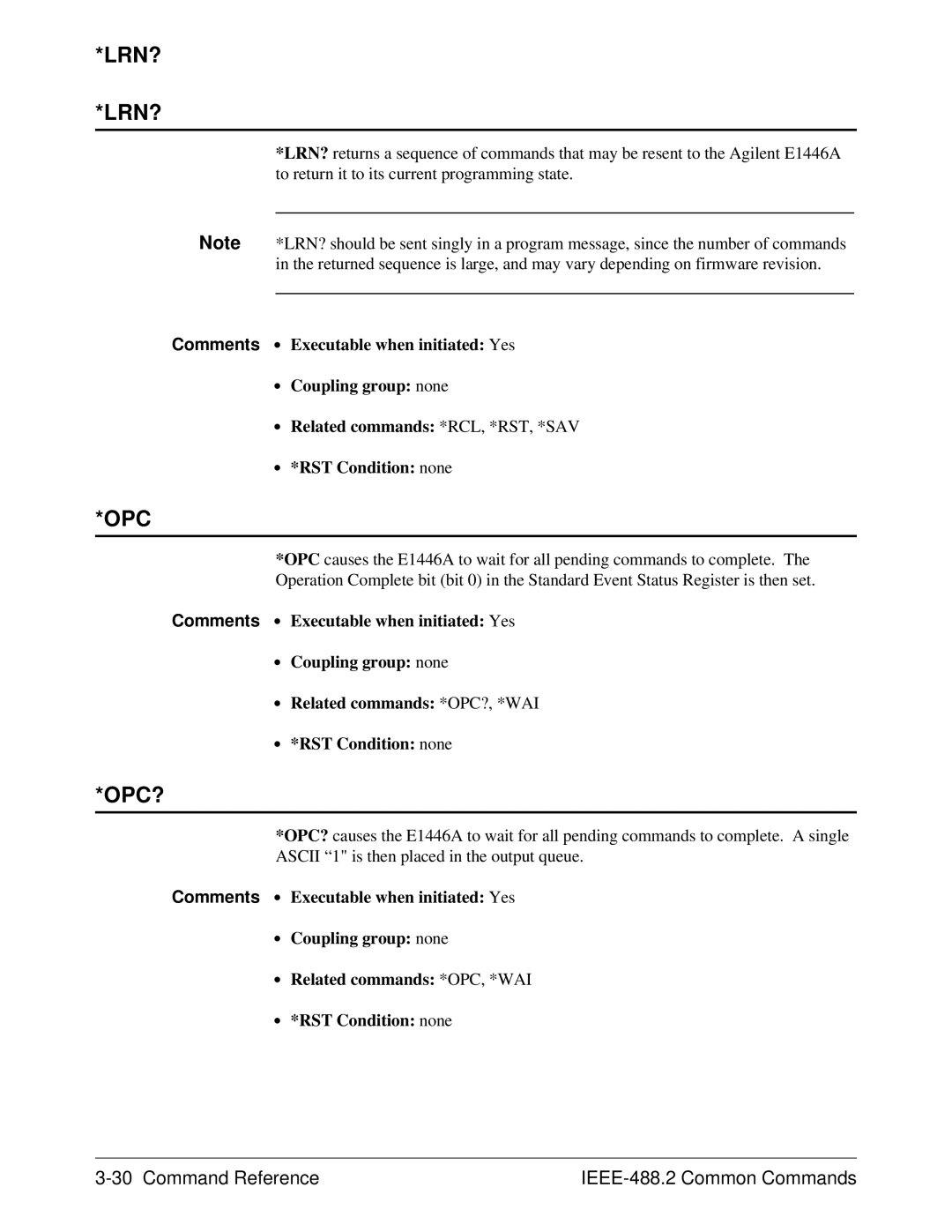 Agilent Technologies E1446A user manual Lrn? 