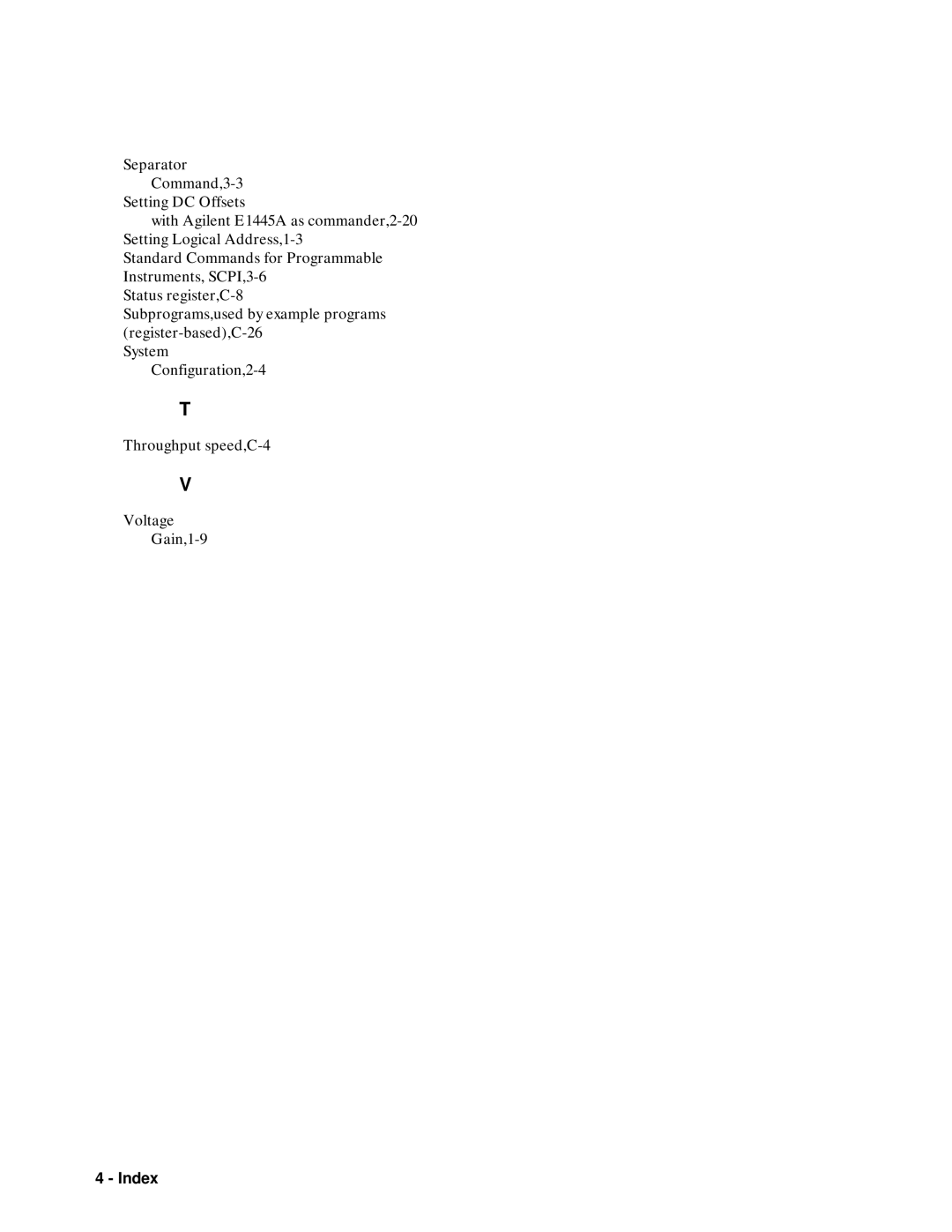 Agilent Technologies E1446A user manual Index 