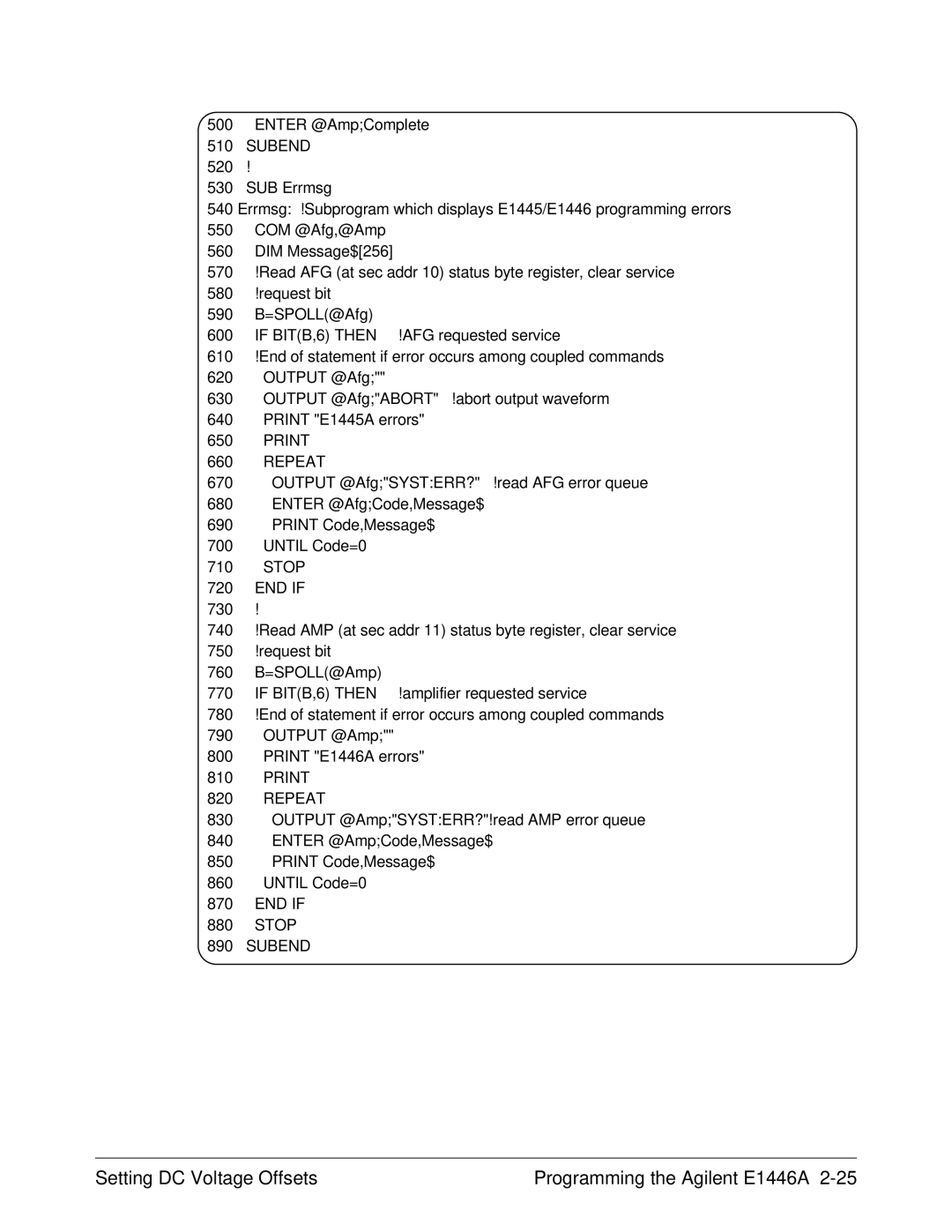 Agilent Technologies E1446A user manual Print Repeat 