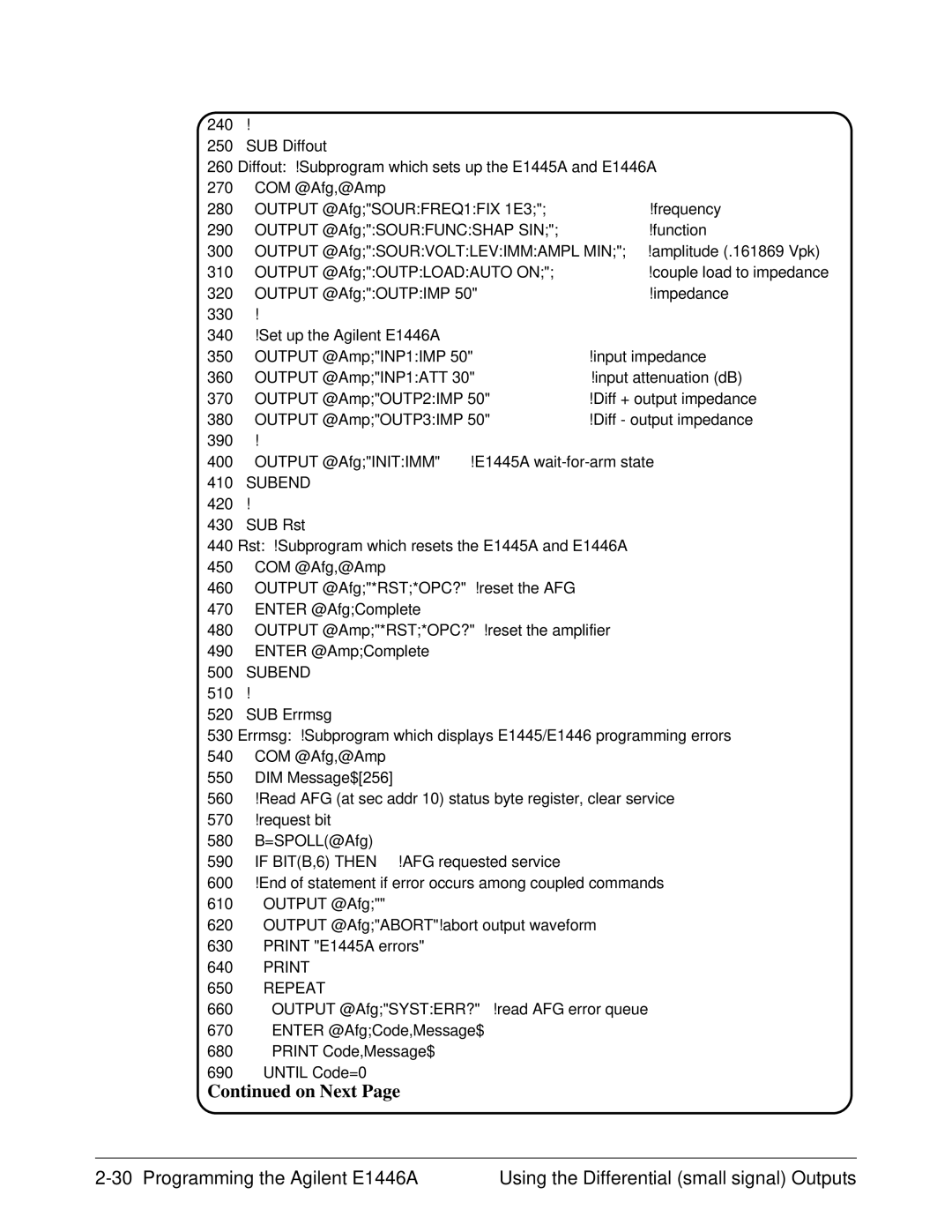 Agilent Technologies E1446A user manual Print Repeat 