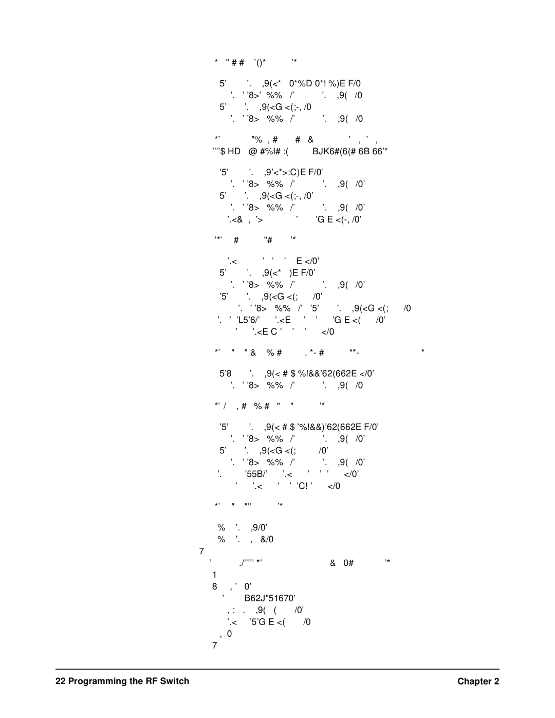 Agilent Technologies E1470A user manual Programming the RF Switch Chapter 