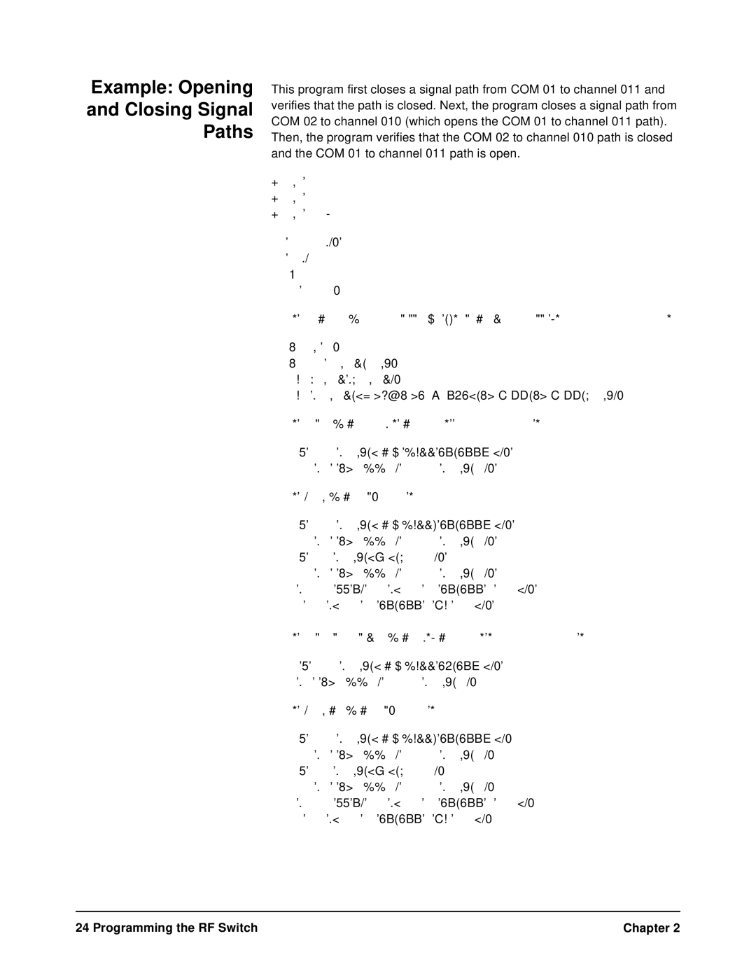 Agilent Technologies E1470A user manual Example Opening Closing Signal Paths 