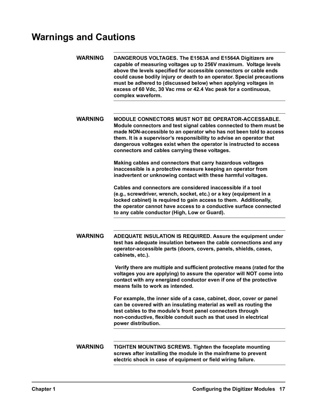 Agilent Technologies E1563A, E1564A user manual 