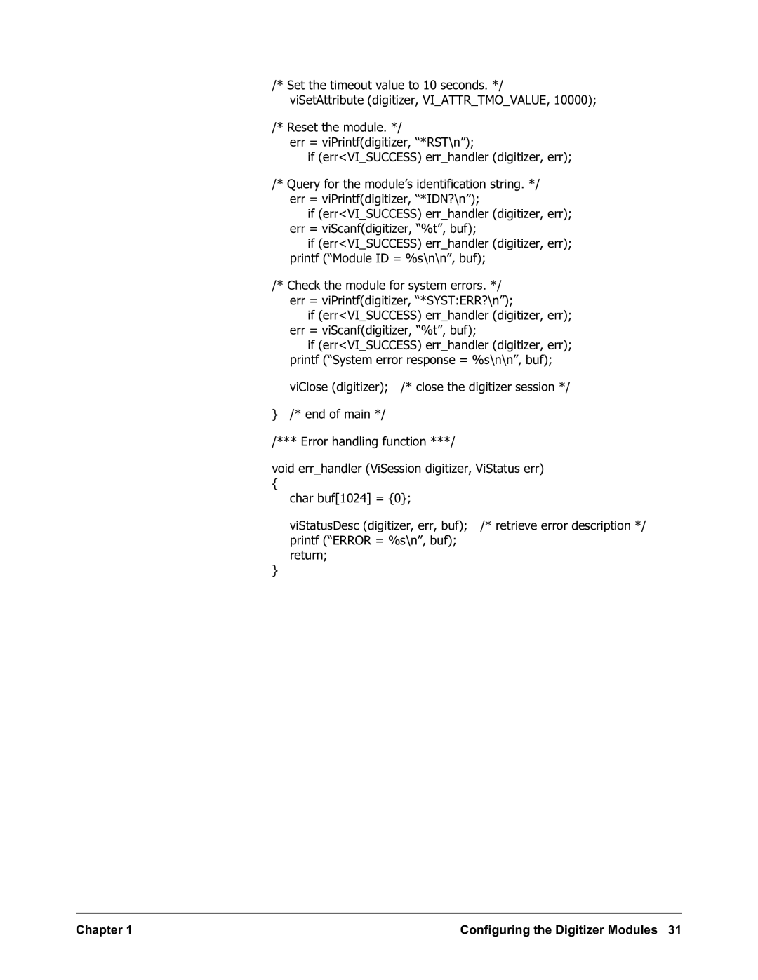 Agilent Technologies E1563A, E1564A user manual Chapter Configuring the Digitizer Modules 