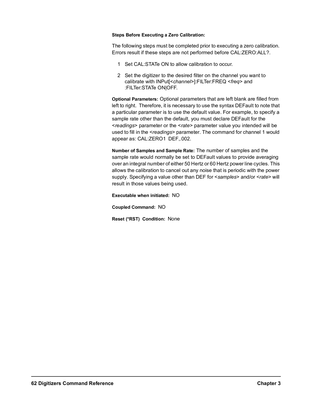 Agilent Technologies E1564A, E1563A user manual Steps Before Executing a Zero Calibration 