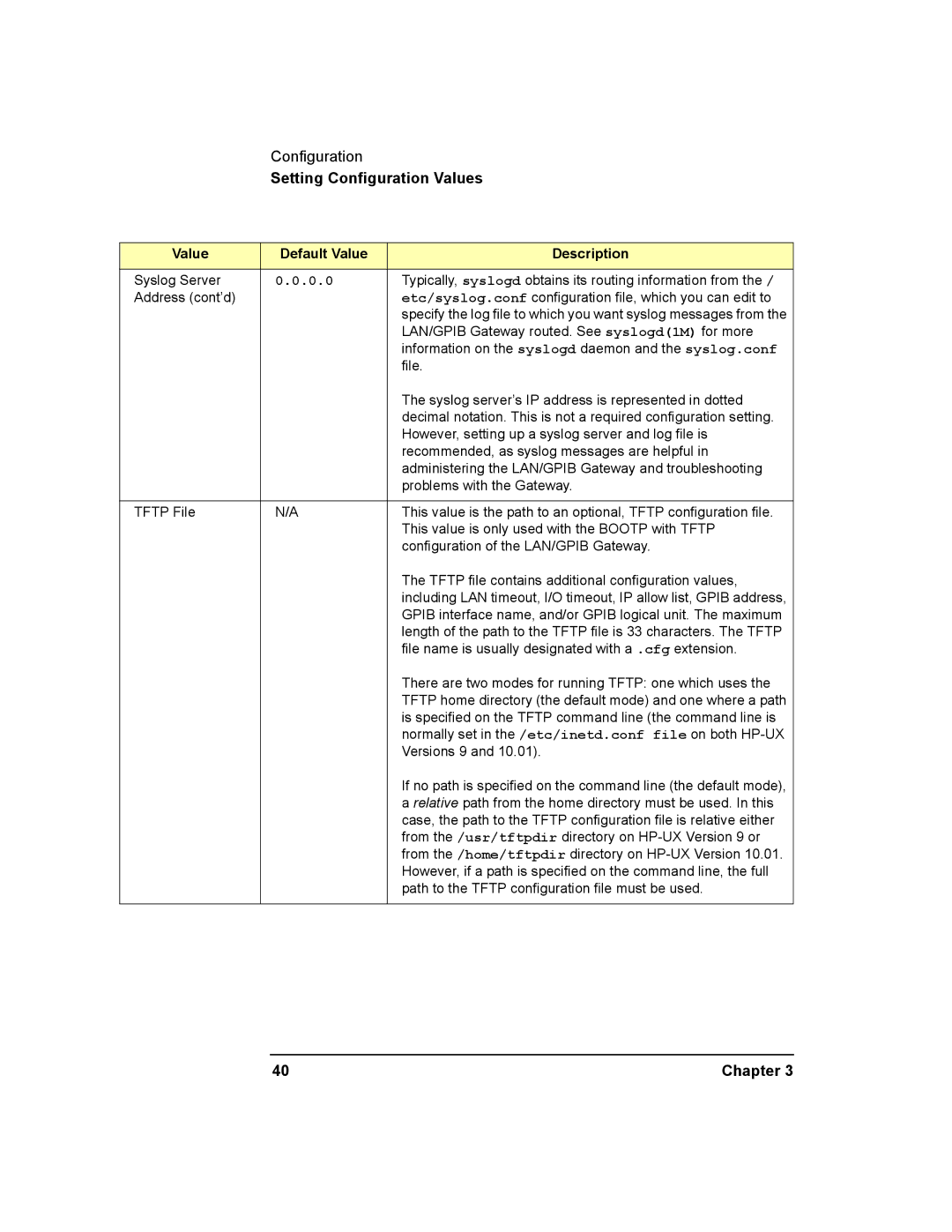 Agilent Technologies E2050-90003 manual Typically, syslogd obtains its routing information from 