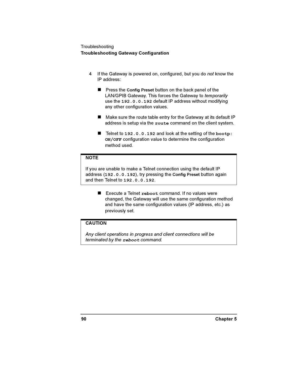 Agilent Technologies E2050-90003 manual Troubleshooting Gateway Configuration 