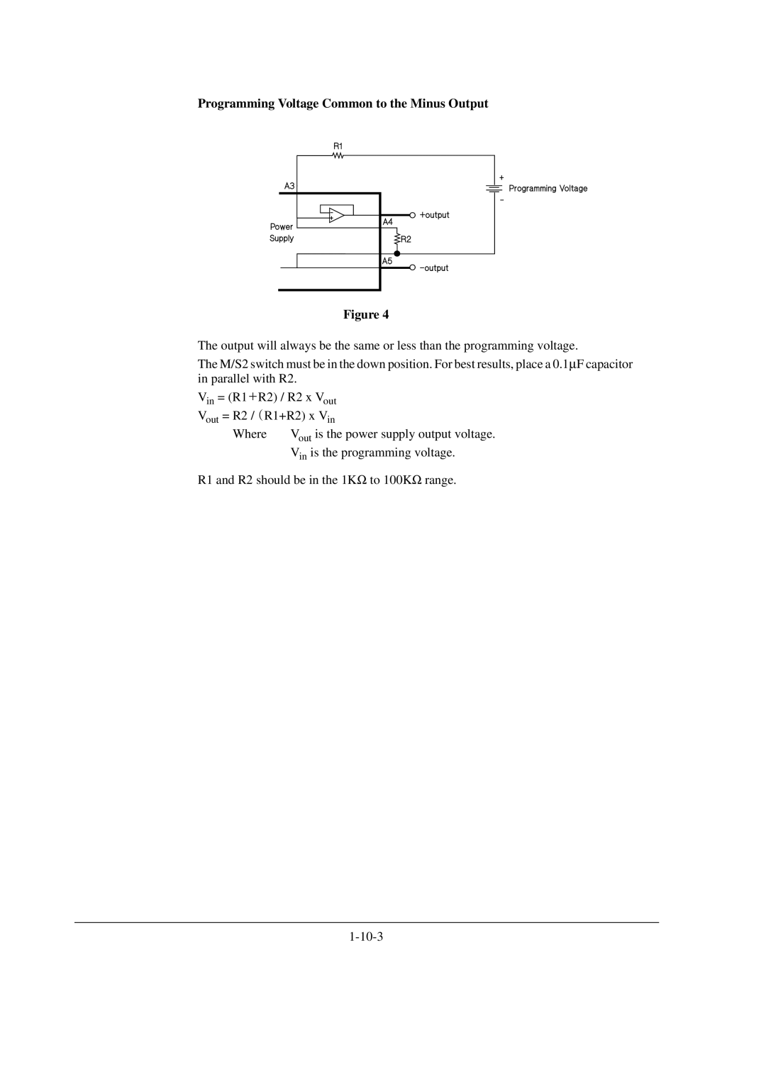 Agilent Technologies E3617A, E3614A, E3616A, E3615A service manual Programming Voltage Common to the Minus Output 