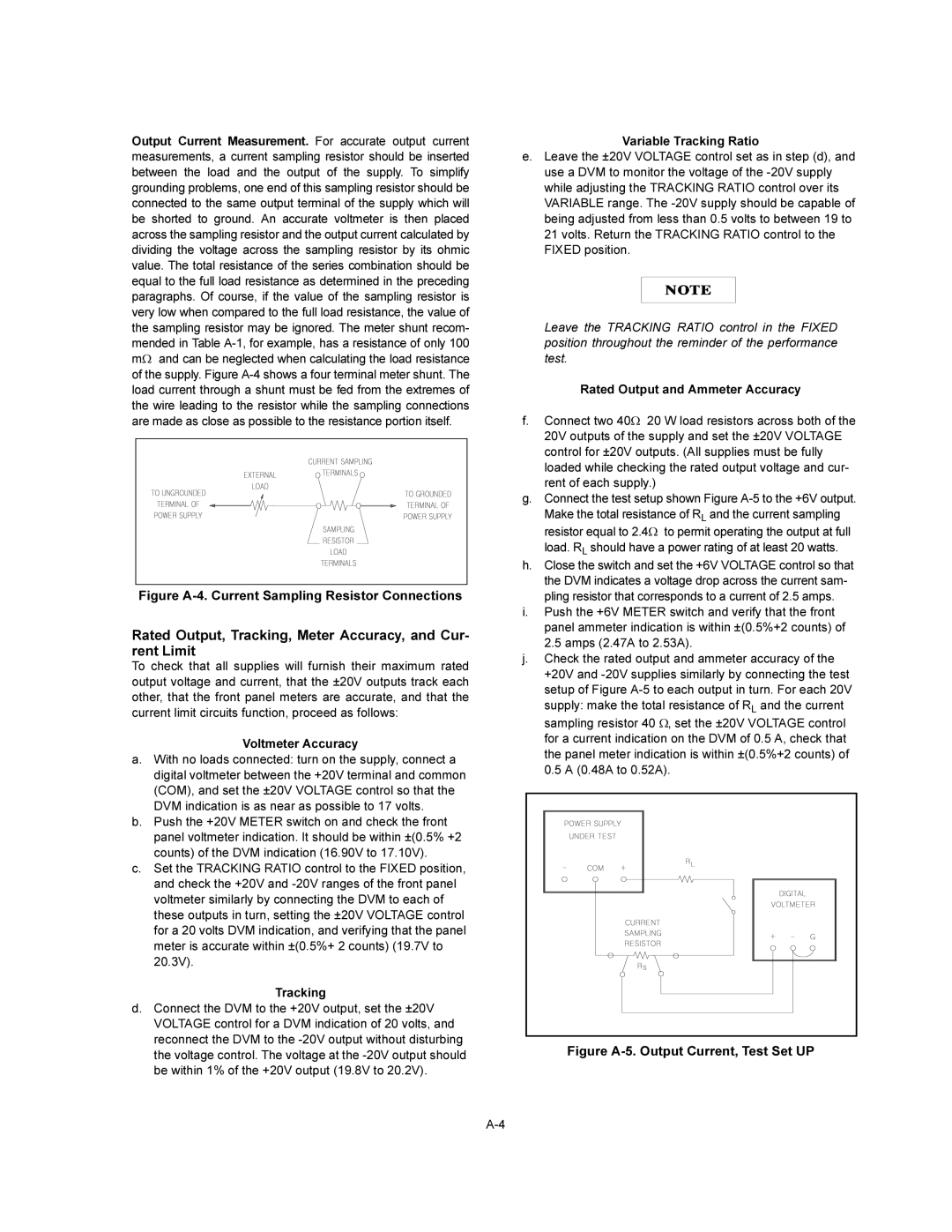 Agilent Technologies E3630A service manual Rated Output, Tracking, Meter Accuracy, and Cur- rent Limit 