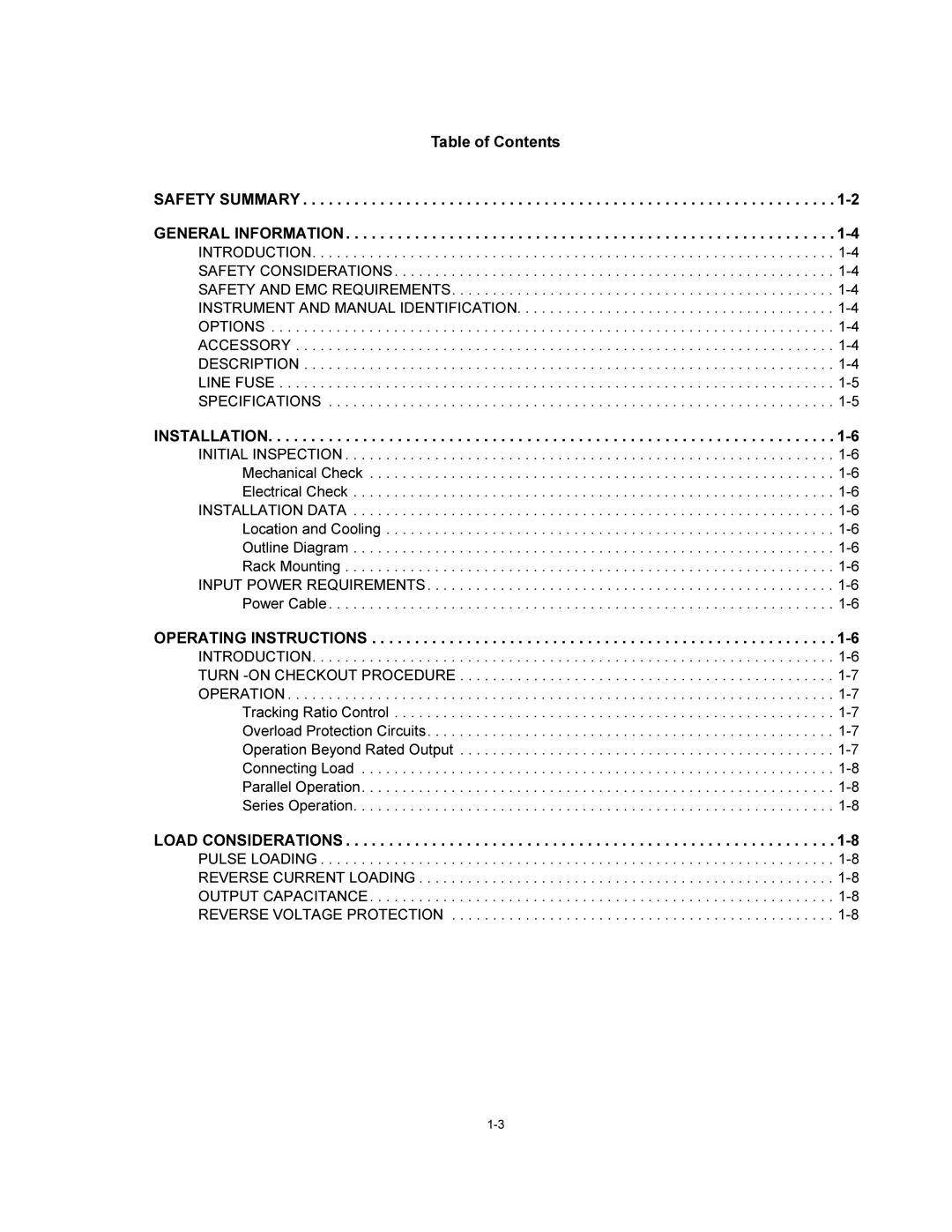 Agilent Technologies E3630A service manual Table of Contents 