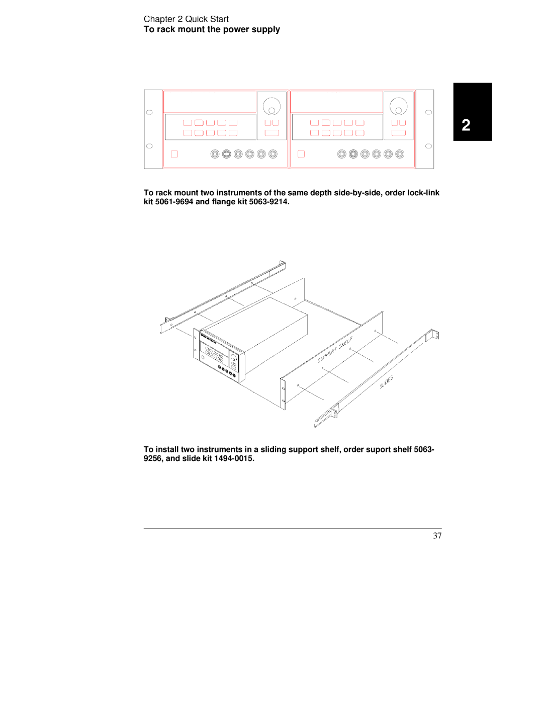 Agilent Technologies E3631A manual To rack mount the power supply 