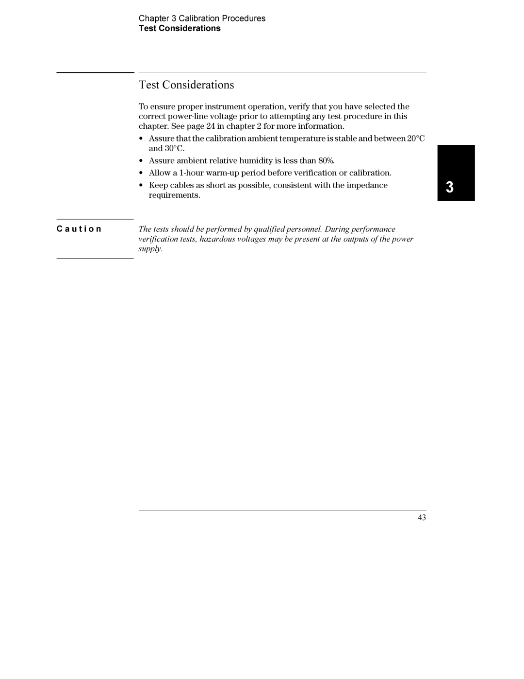 Agilent Technologies E3631A manual U t i o n Calibration Procedures Test Considerations 