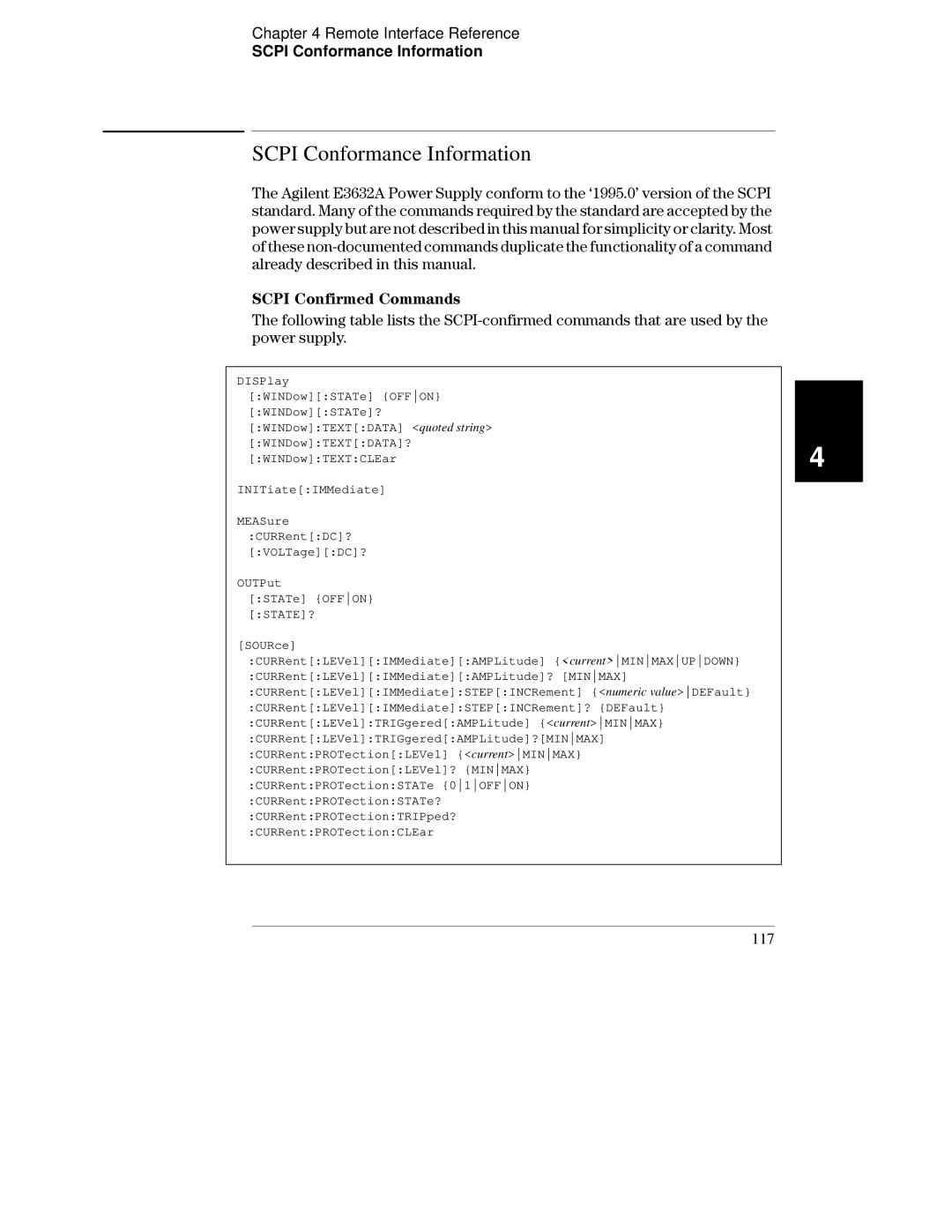 Agilent Technologies E3632A manual Scpi Conformance Information, Rqiluphg&Rppdqgv 