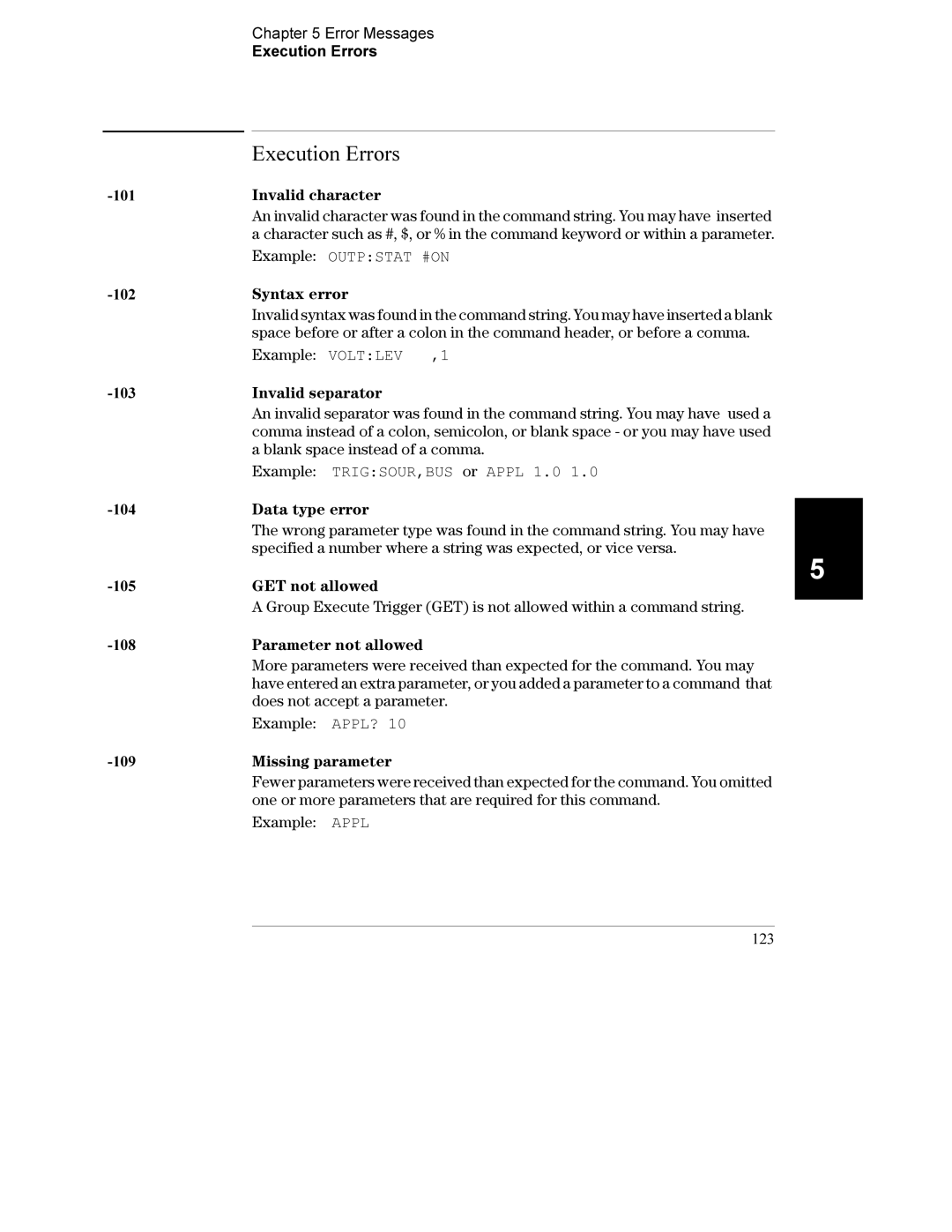 Agilent Technologies E3632A manual Execution Errors, Appl 