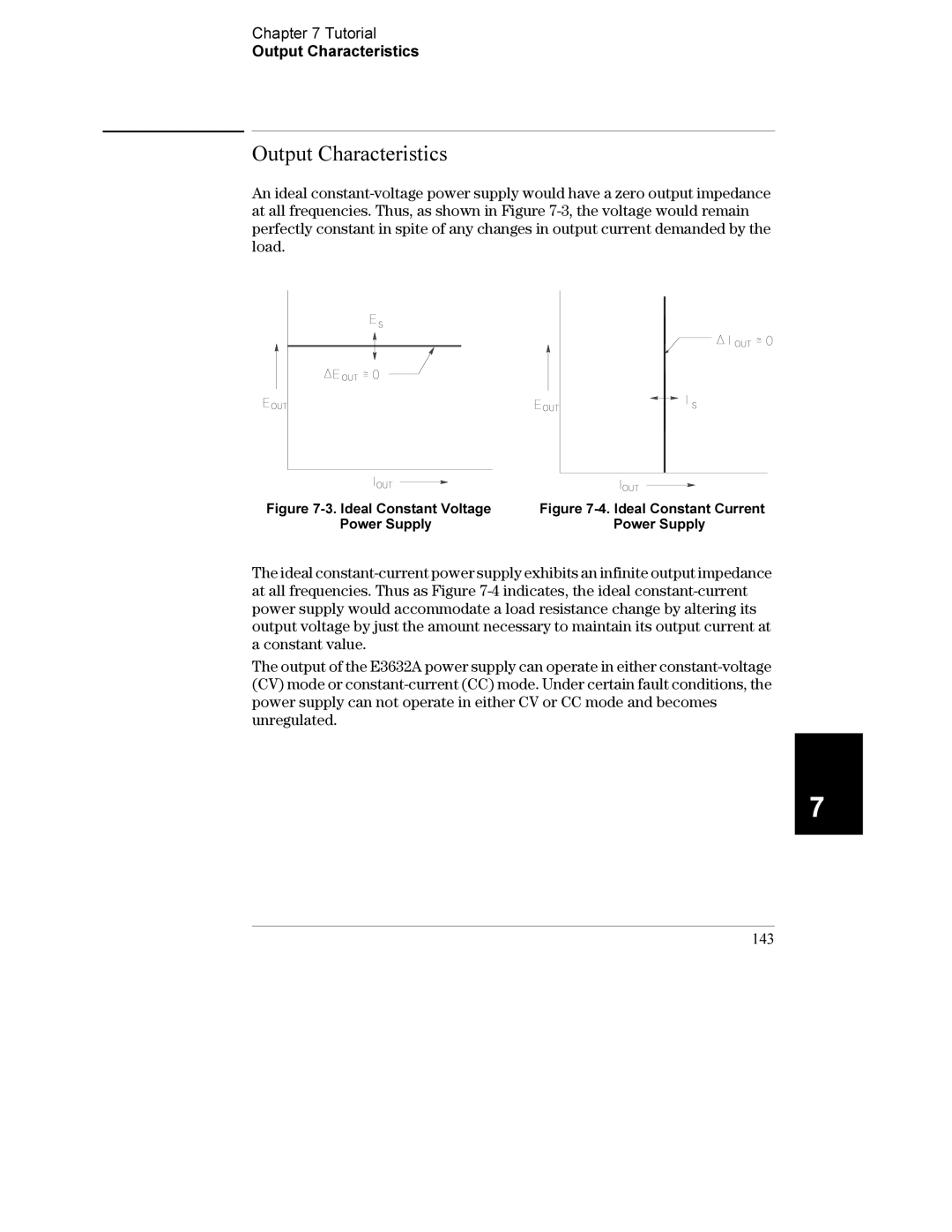 Agilent Technologies E3632A manual Tutorial Output Characteristics, 143 